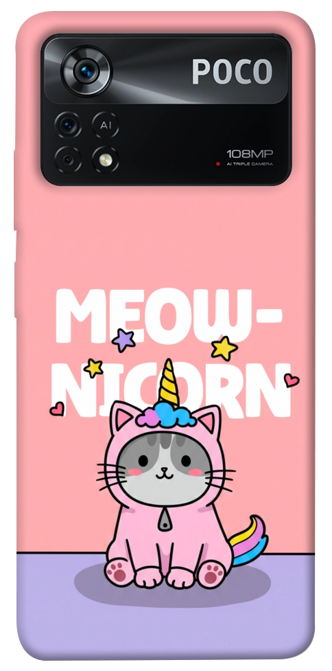 Чехол Cat unicorn для Xiaomi Poco X4 Pro