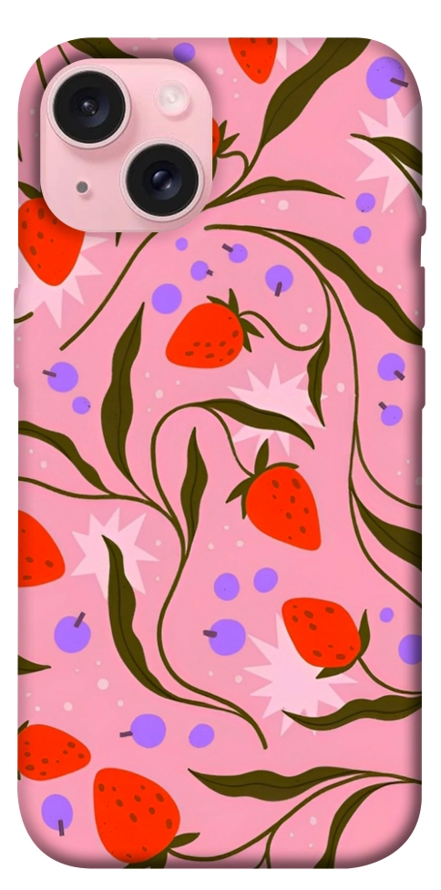 Чохол Strawberry pink для iPhone 15