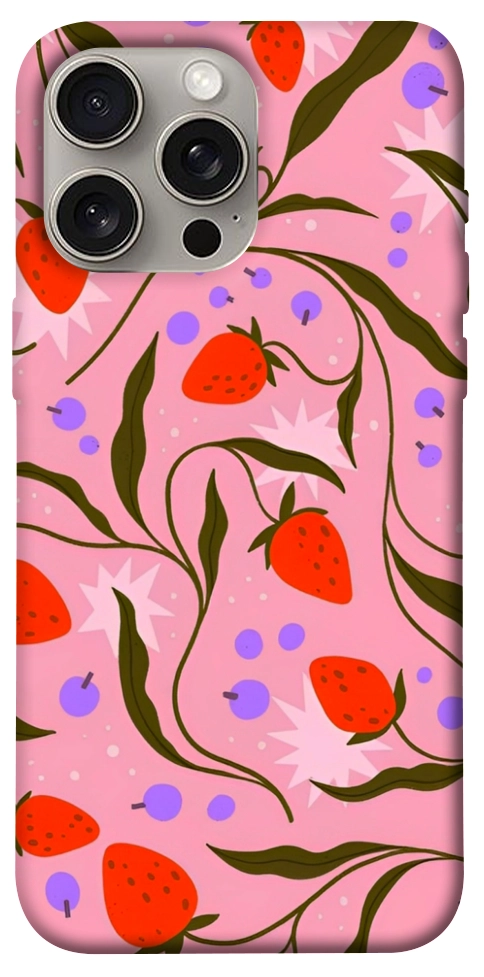 Чехол Strawberry pink для iPhone 15 Pro Max