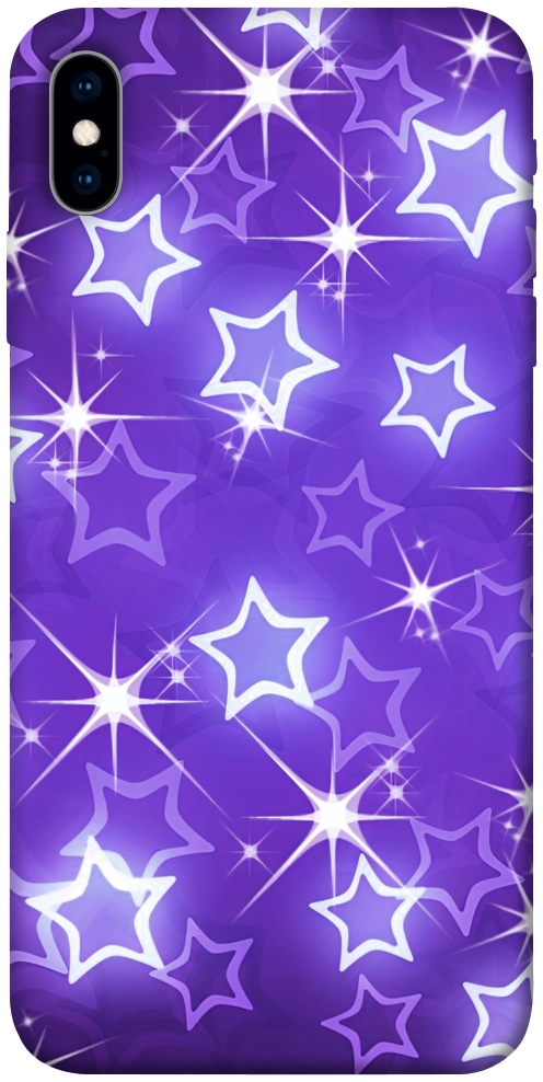 Чехол Purple sparkles для iPhone X