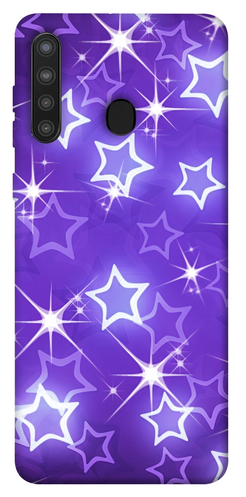 Чохол Purple sparkles для Galaxy A21