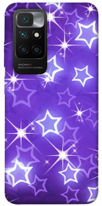 Чехол Purple sparkles для Xiaomi Redmi 10