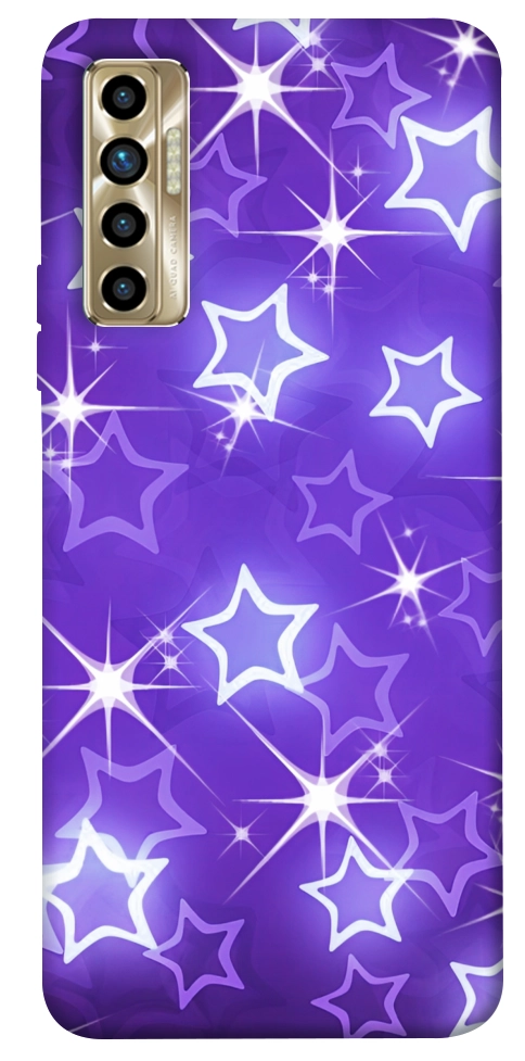 Чехол Purple sparkles для TECNO Camon 17P