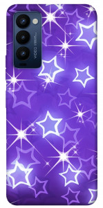 Чехол Purple sparkles для Tecno Camon 18 P