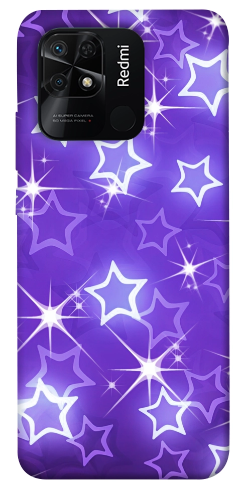 Чохол Purple sparkles для Xiaomi Redmi 10C