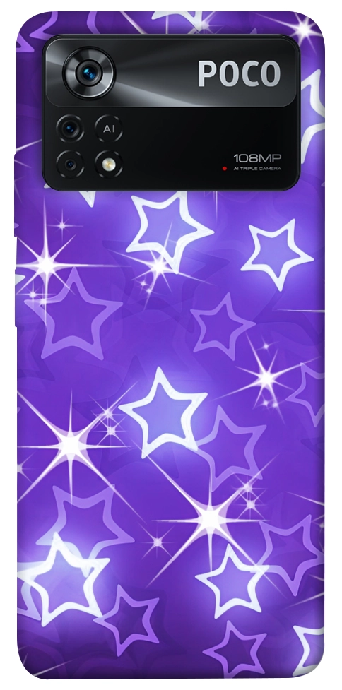 Чехол Purple sparkles для Xiaomi Poco X4 Pro