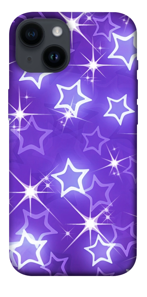 Чехол Purple sparkles для iPhone 14