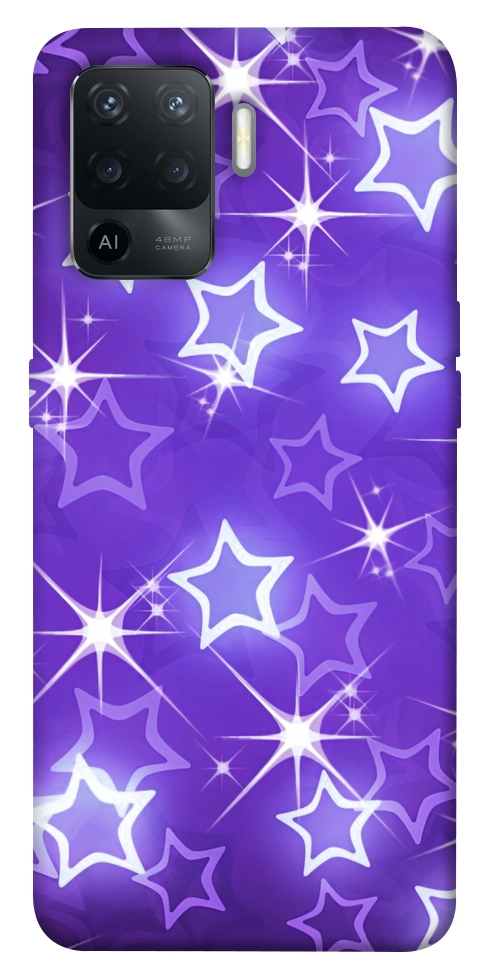 Чехол Purple sparkles для Oppo Reno 5 Lite