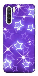 Чехол Purple sparkles для Oppo Reno 3