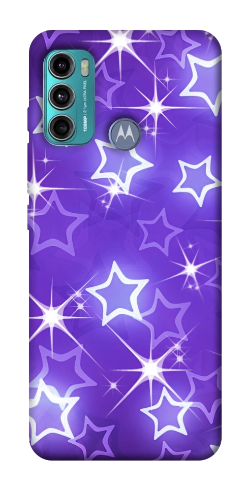 Чохол Purple sparkles для Motorola Moto G60