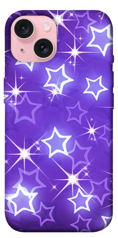 Чохол Purple sparkles для iPhone 15