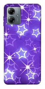 Чохол Purple sparkles для Motorola Moto G14