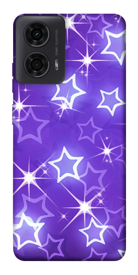 Чохол Purple sparkles для Motorola Moto G04