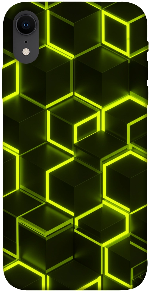 Чехол Neon hexagon для iPhone XR