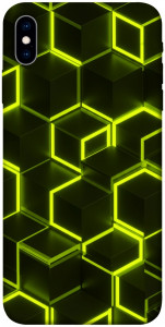 Чехол Neon hexagon для iPhone X