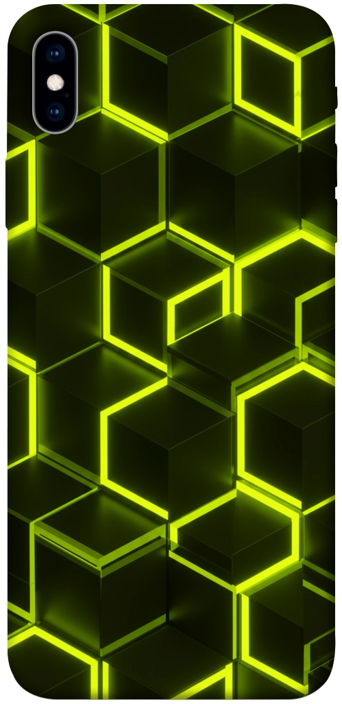 Чехол Neon hexagon для iPhone XS Max