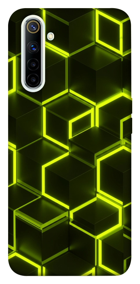 Чохол Neon hexagon для Realme 6