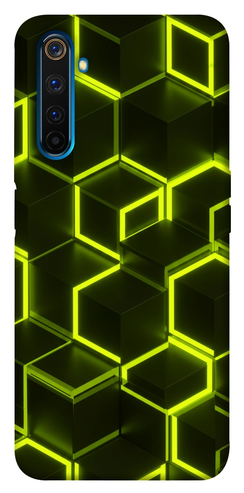 Чехол Neon hexagon для Realme 6 Pro