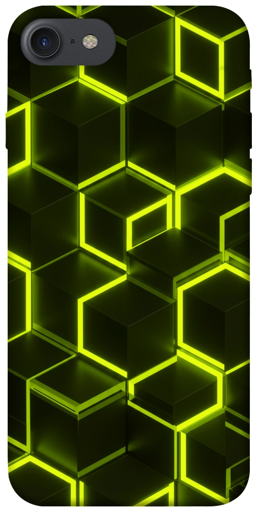 Чохол Neon hexagon для iPhone 8