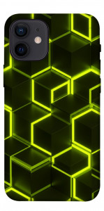 Чехол Neon hexagon для iPhone 12 mini