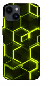 Чехол Neon hexagon для iPhone 14