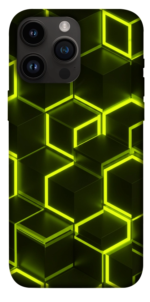 Чехол Neon hexagon для iPhone 14 Pro Max