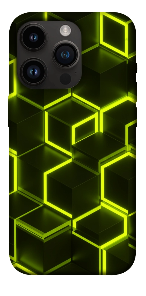 Чехол Neon hexagon для iPhone 14 Pro