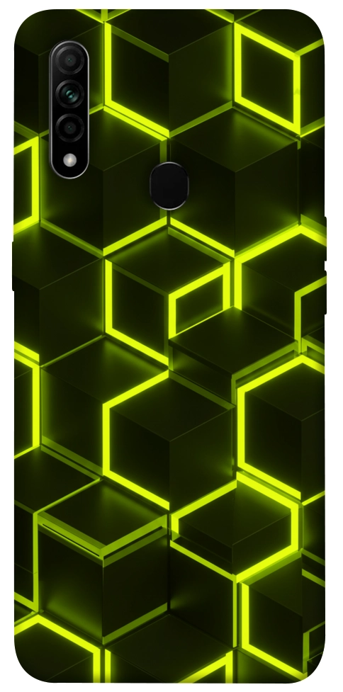 Чехол Neon hexagon для Oppo A8