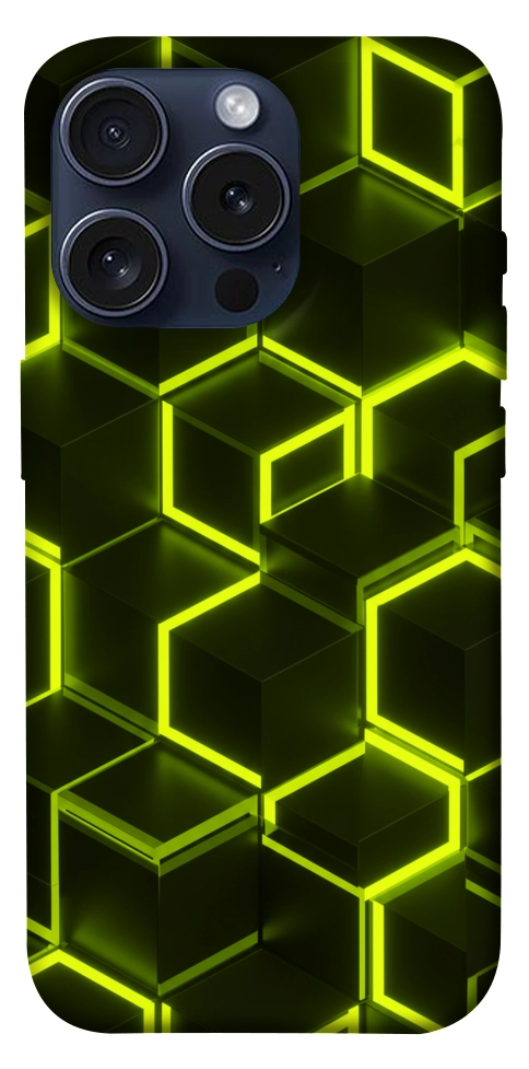 Чехол Neon hexagon для iPhone 15 Pro