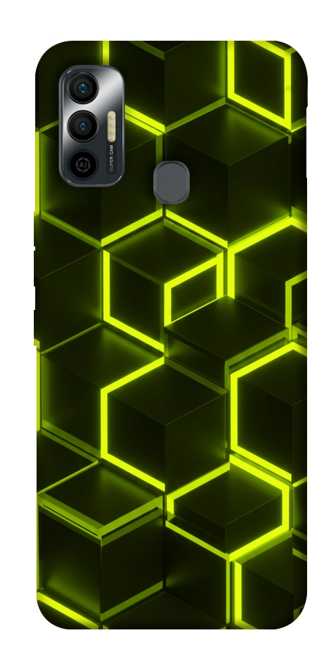 Чохол Neon hexagon для TECNO Spark 7