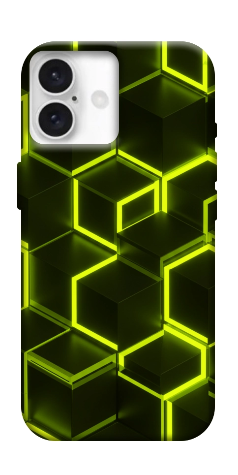 Чехол Neon hexagon для iPhone 16