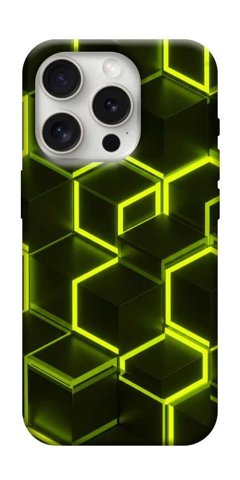 Чохол Neon hexagon для iPhone 16 Pro