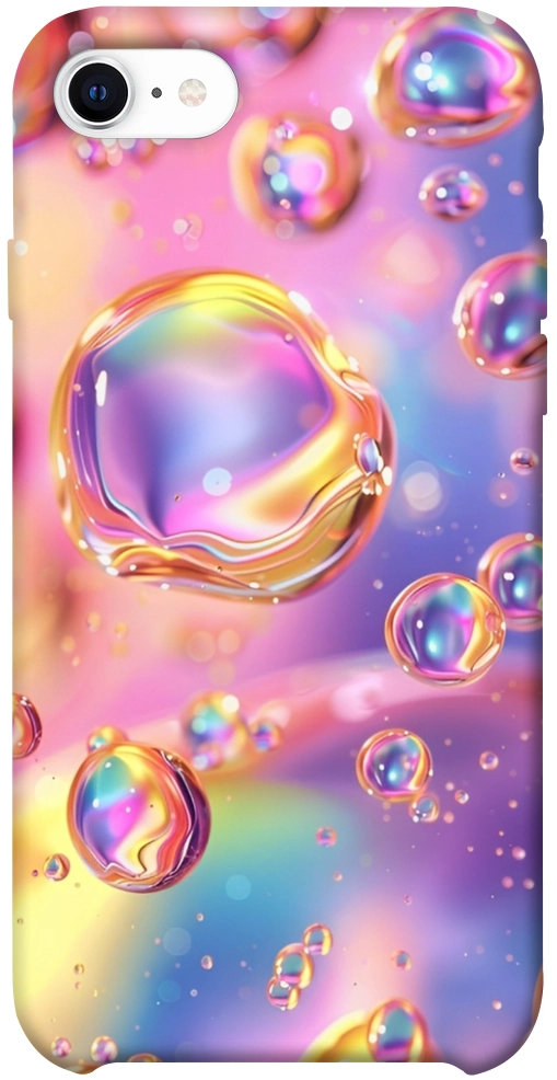 Чехол Neon bubbles для iPhone SE (2020)