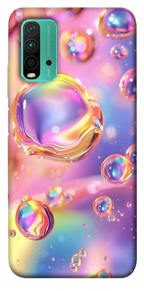 Чехол Neon bubbles для Xiaomi Redmi Note 9 4G