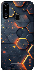 Чехол Burning hex pattern для Galaxy A20s (2019)