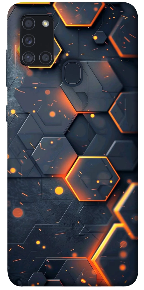 Чехол Burning hex pattern для Galaxy A21s (2020)