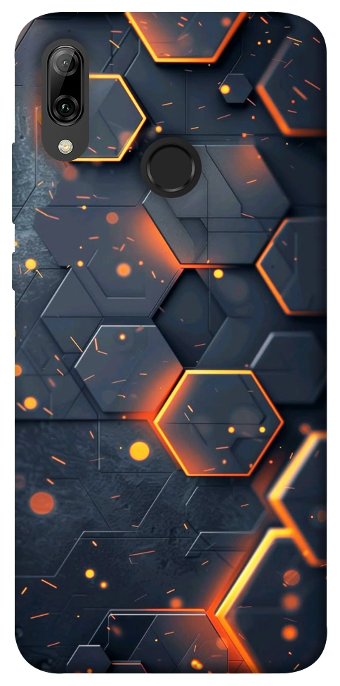 Чехол Burning hex pattern для Huawei P Smart (2019)