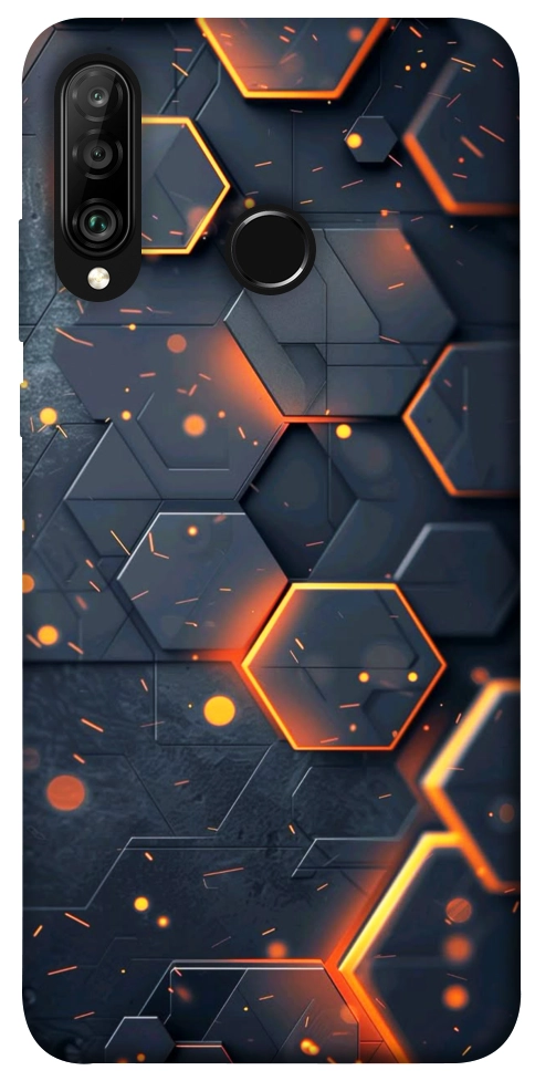 Чехол Burning hex pattern для Huawei P30 Lite