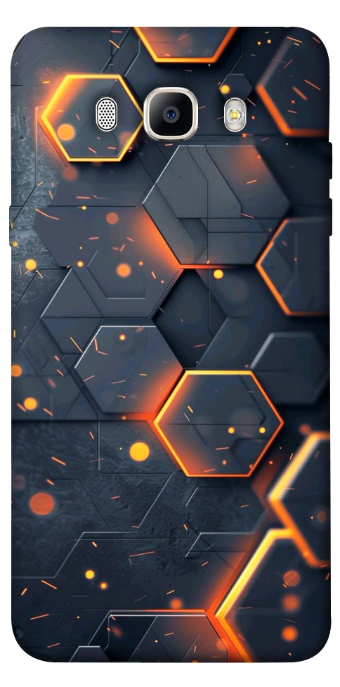 Чехол Burning hex pattern для Galaxy J7 (2016)