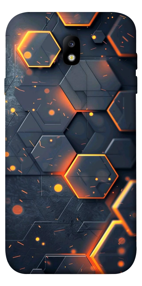 Чехол Burning hex pattern для Galaxy J7 (2017)