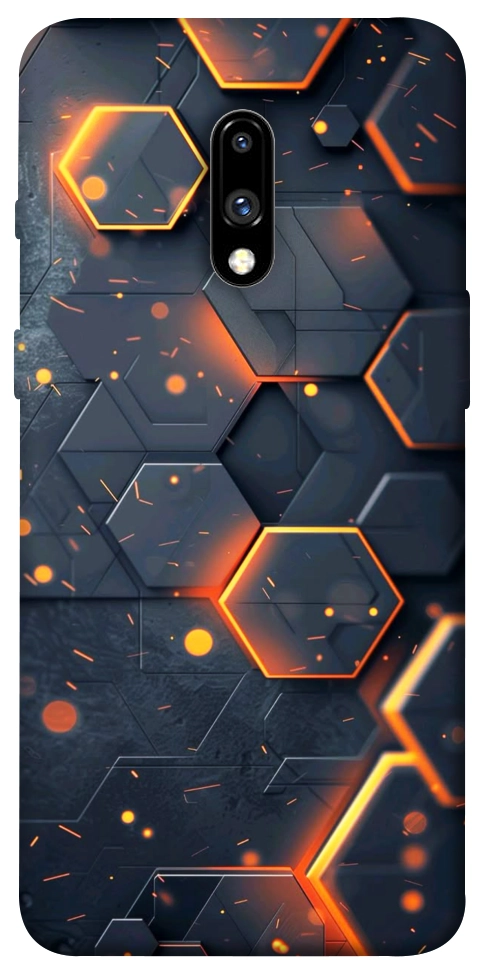 Чехол Burning hex pattern для OnePlus 7