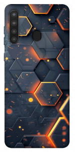 Чехол Burning hex pattern для Galaxy A21