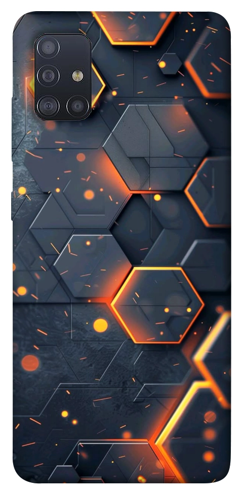 Чехол Burning hex pattern для Galaxy M51