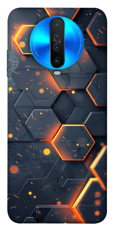 Чехол Burning hex pattern для Xiaomi Redmi K30