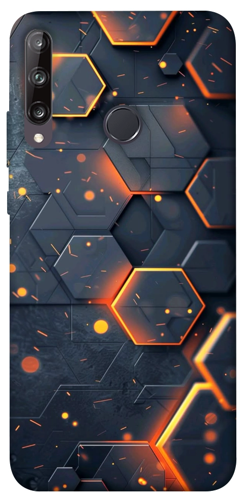 Чехол Burning hex pattern для Huawei P40 Lite E