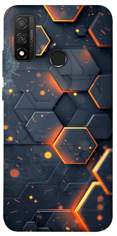 Чехол Burning hex pattern для Huawei P Smart (2020)