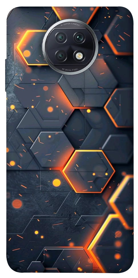 Чехол Burning hex pattern для Xiaomi Redmi Note 9T