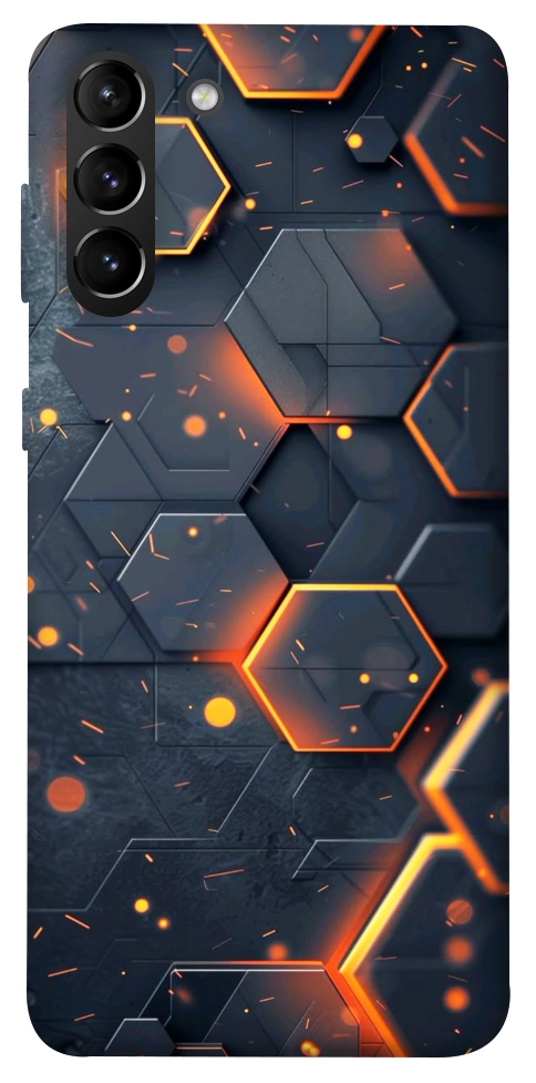 Чехол Burning hex pattern для Galaxy S21+