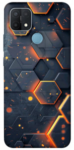 Чехол Burning hex pattern для Oppo A15