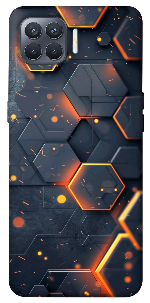 Чохол Burning hex pattern для Oppo Reno 4 Lite